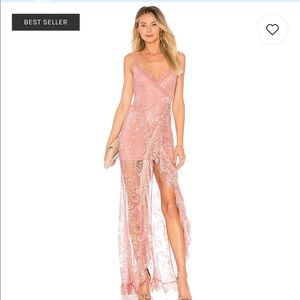 Majorelle Paisley Dress in Blush/Silver